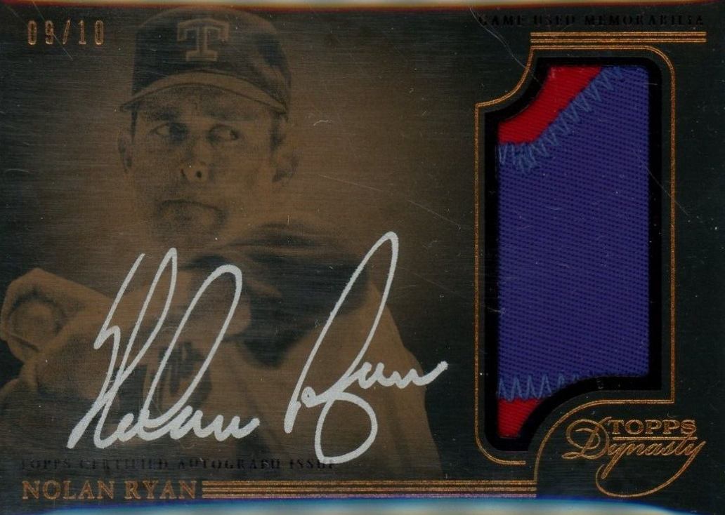 2014 Topps Dynasty Autograph Patch Nolan Ryan #APNR9 Baseball Card