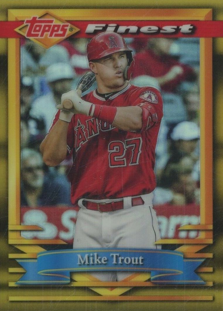 2021 Topps Finest Flashbacks Mike Trout #36 Baseball Card