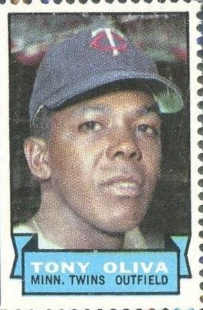 1969 Topps Stamps Tony Oliva # Baseball Card