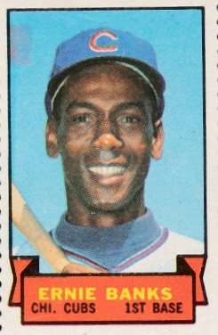 1969 Topps Stamps Ernie Banks # Baseball Card