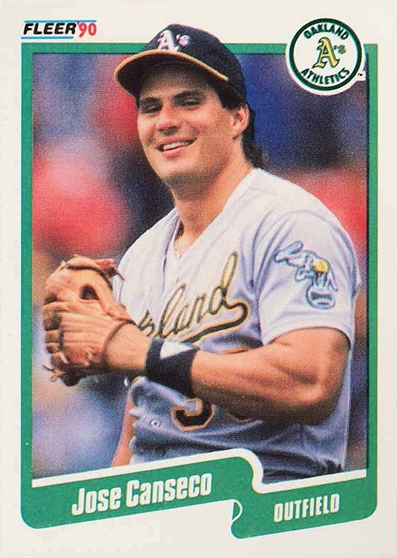 1990 Fleer Jose Canseco #3 Baseball Card