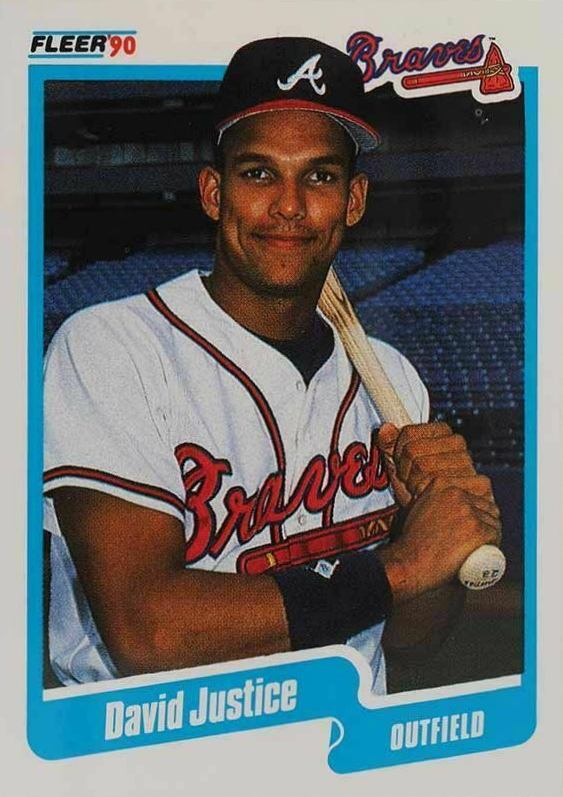 1990 Fleer David Justice #586 Baseball Card