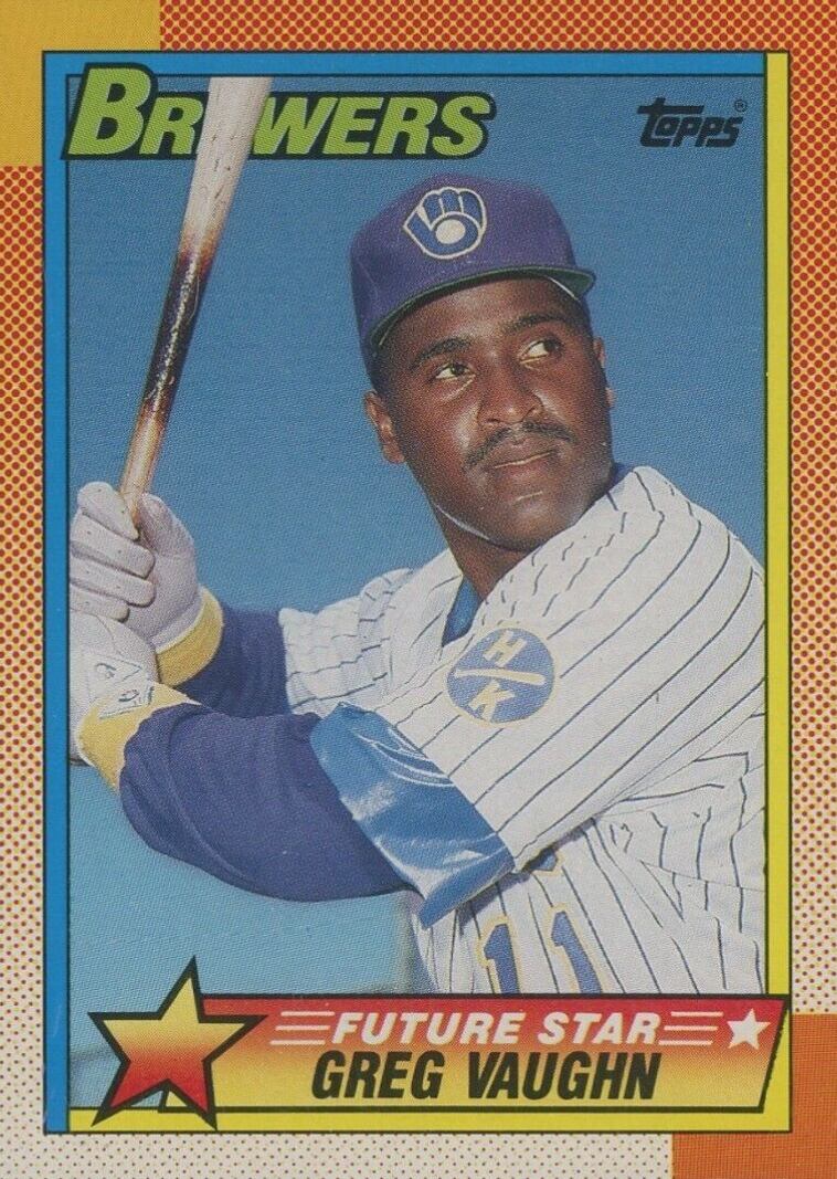 1990 O-Pee-Chee Greg Vaughn #57 Baseball Card