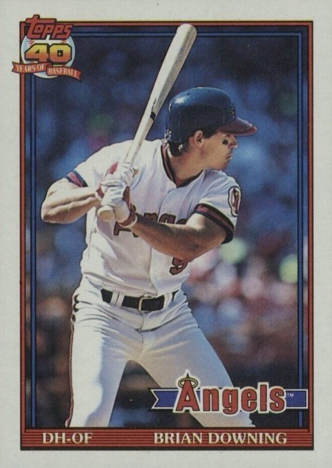 1991 Topps Brian Downing #255 Baseball Card