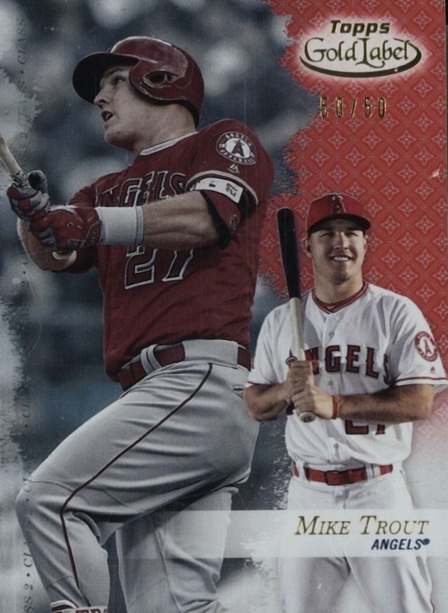2017 Topps Gold Label Mike Trout #25 Baseball Card