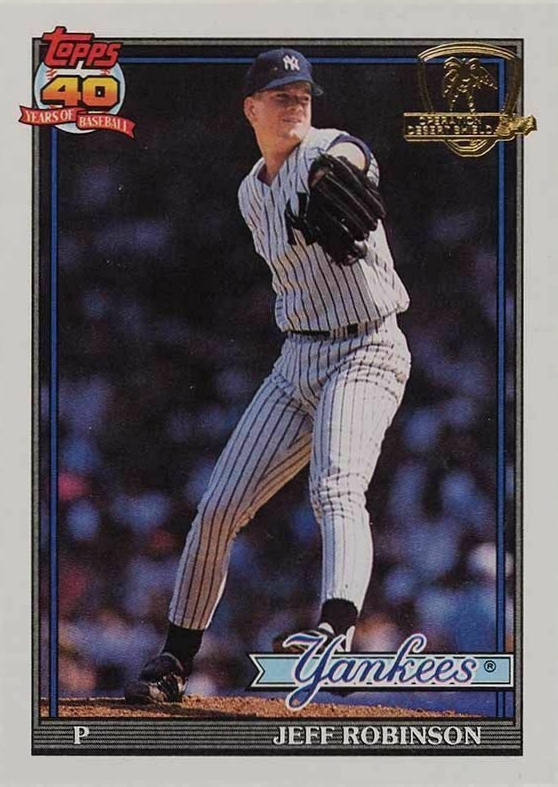 1991 Topps Desert Shield Jeff D. Robinson #19 Baseball Card