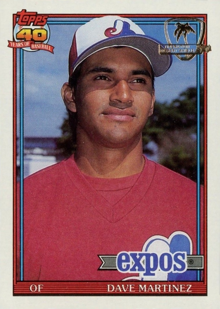 1991 Topps Desert Shield Dave Martinez #24 Baseball Card