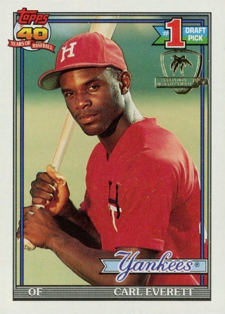 1991 Topps Desert Shield Carl Everett #113 Baseball Card