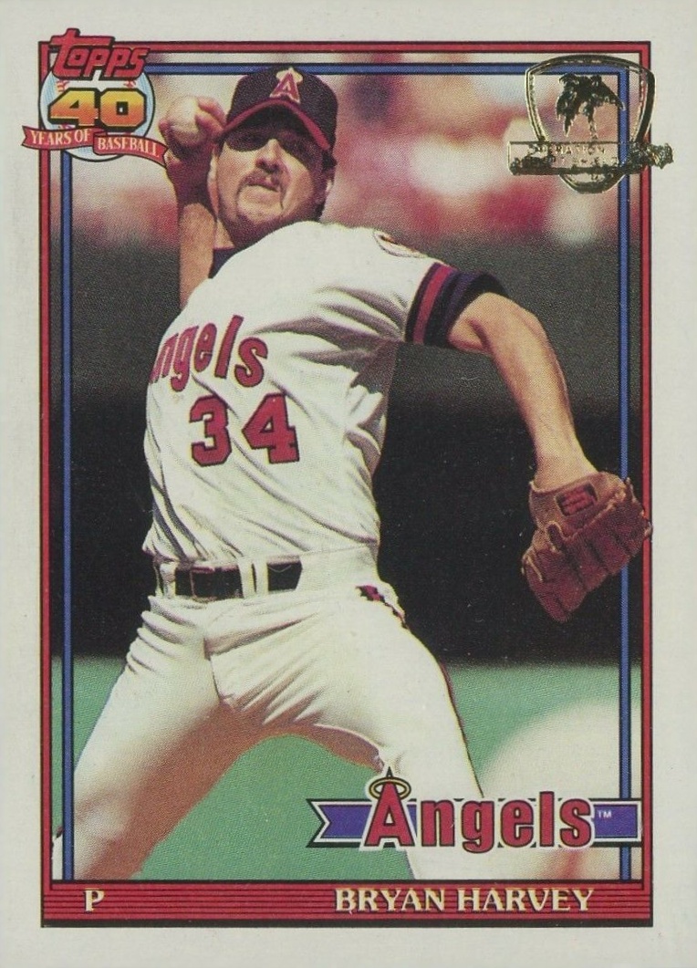 1991 Topps Desert Shield Bryan Harvey #153 Baseball Card