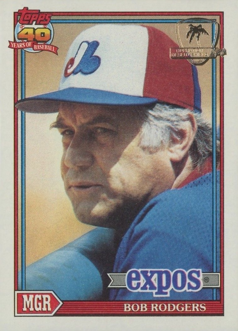 1991 Topps Desert Shield Bob Rodgers #321 Baseball Card