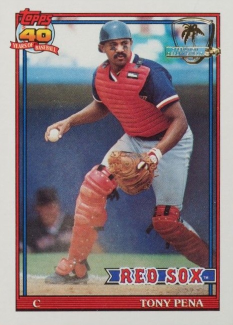 1991 Topps Desert Shield Tony Pena #375 Baseball Card