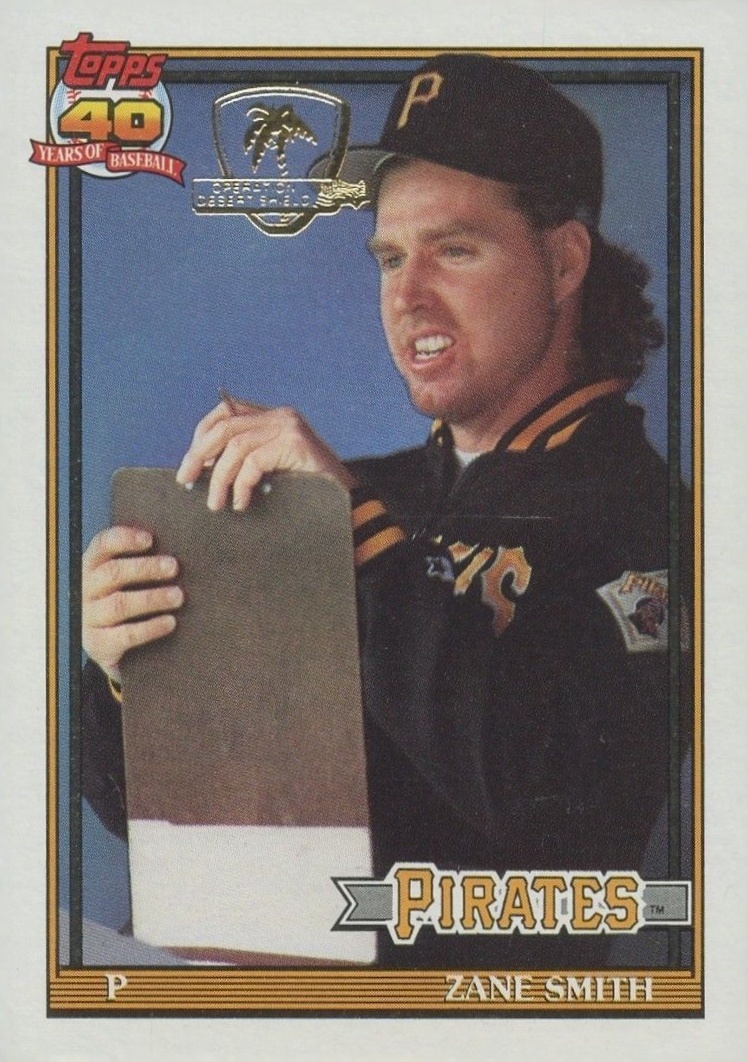 1991 Topps Desert Shield Zane Smith #441 Baseball Card