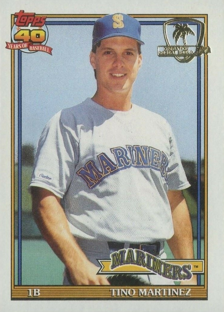 1991 Topps Desert Shield Tino Martinez #482 Baseball Card
