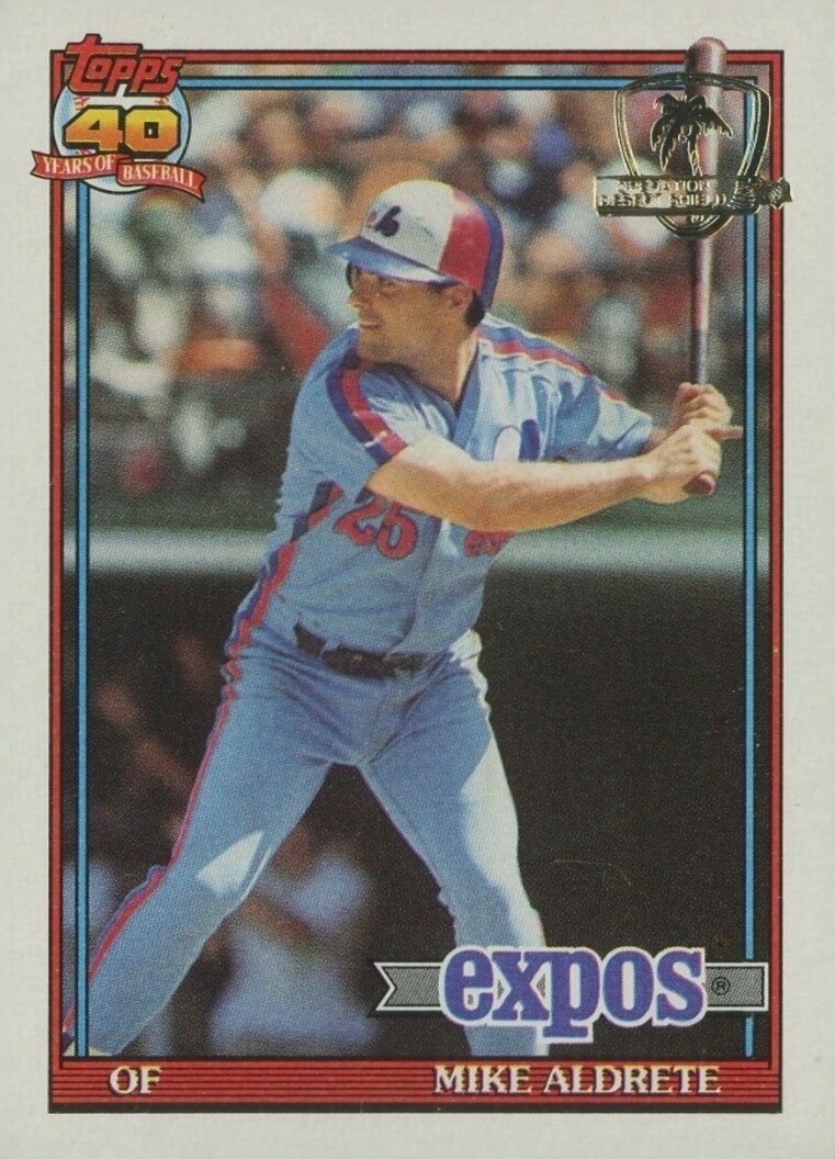 1991 Topps Desert Shield Mike Aldrete #483 Baseball Card