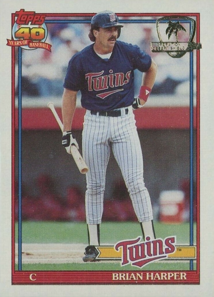 1991 Topps Desert Shield Brian Harper #554 Baseball Card