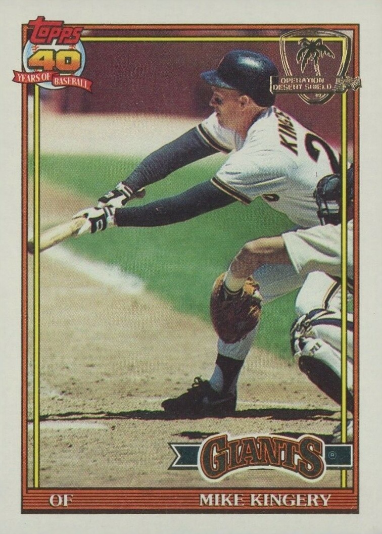 1991 Topps Desert Shield Mike Kingery #657 Baseball Card