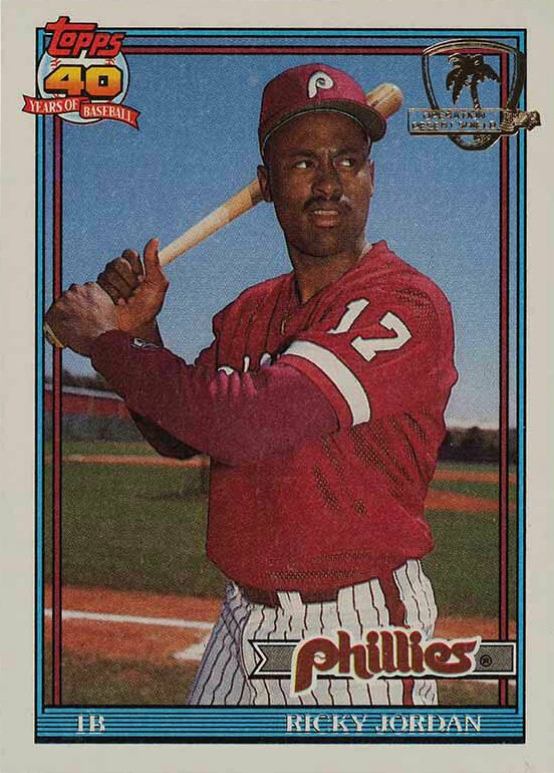 1991 Topps Desert Shield Ricky Jordan #712 Baseball Card