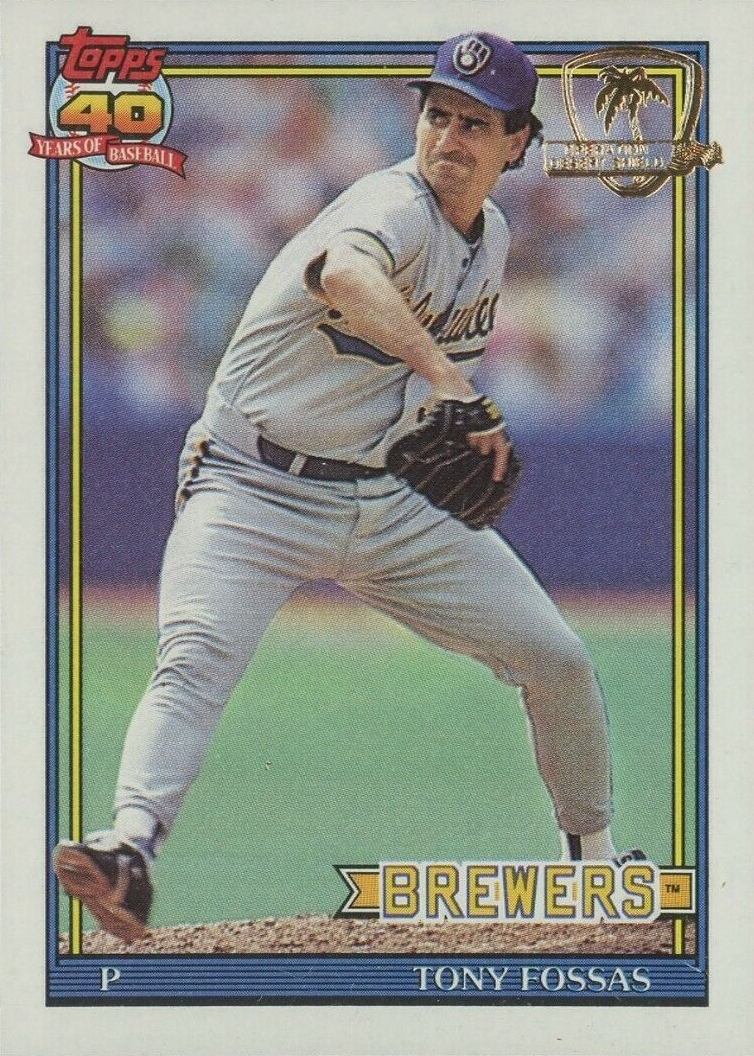 1991 Topps Desert Shield Tony Fossas #747 Baseball Card