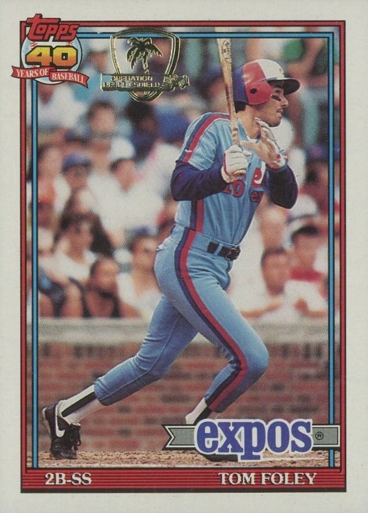 1991 Topps Desert Shield Tom Foley #773 Baseball Card