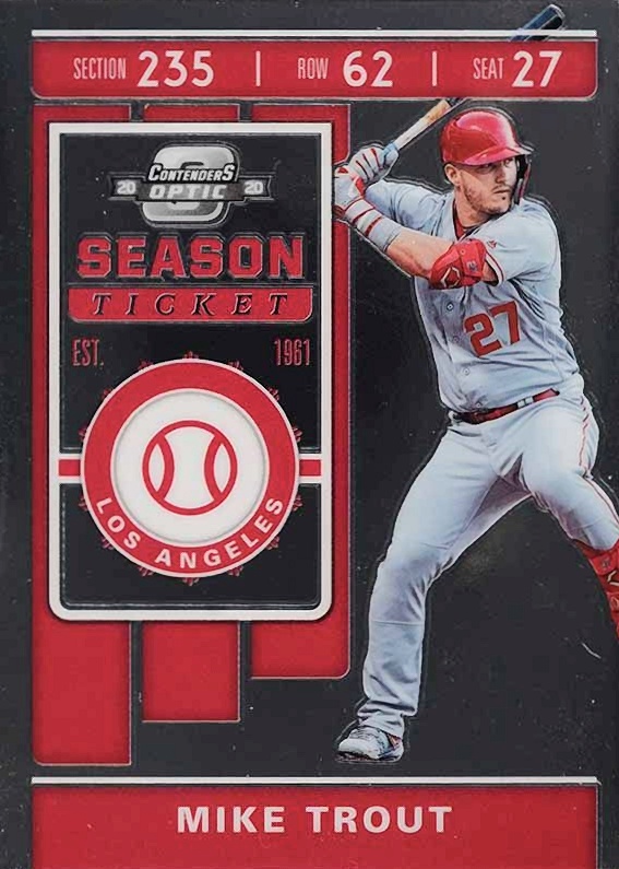 2020 Panini Chronicles Contenders Optic Mike Trout #9 Baseball Card