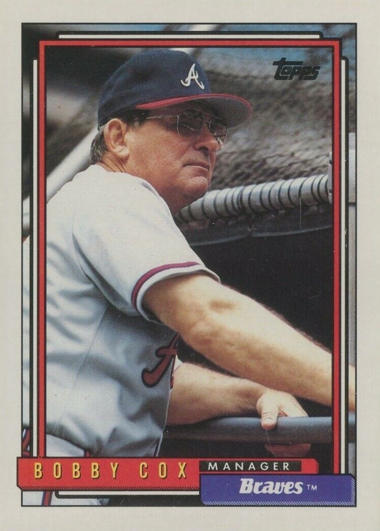 1992 Topps Bobby Cox #489 Baseball Card