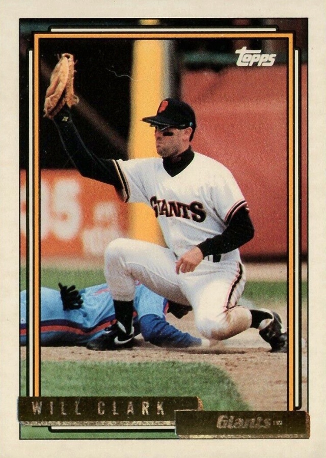 1992 Topps Gold Will Clark #330 Baseball Card