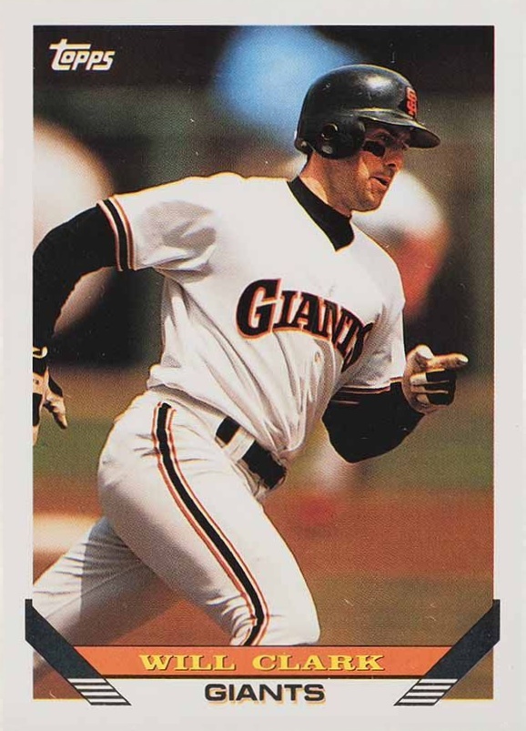 1993 Topps Will Clark #10 Baseball Card