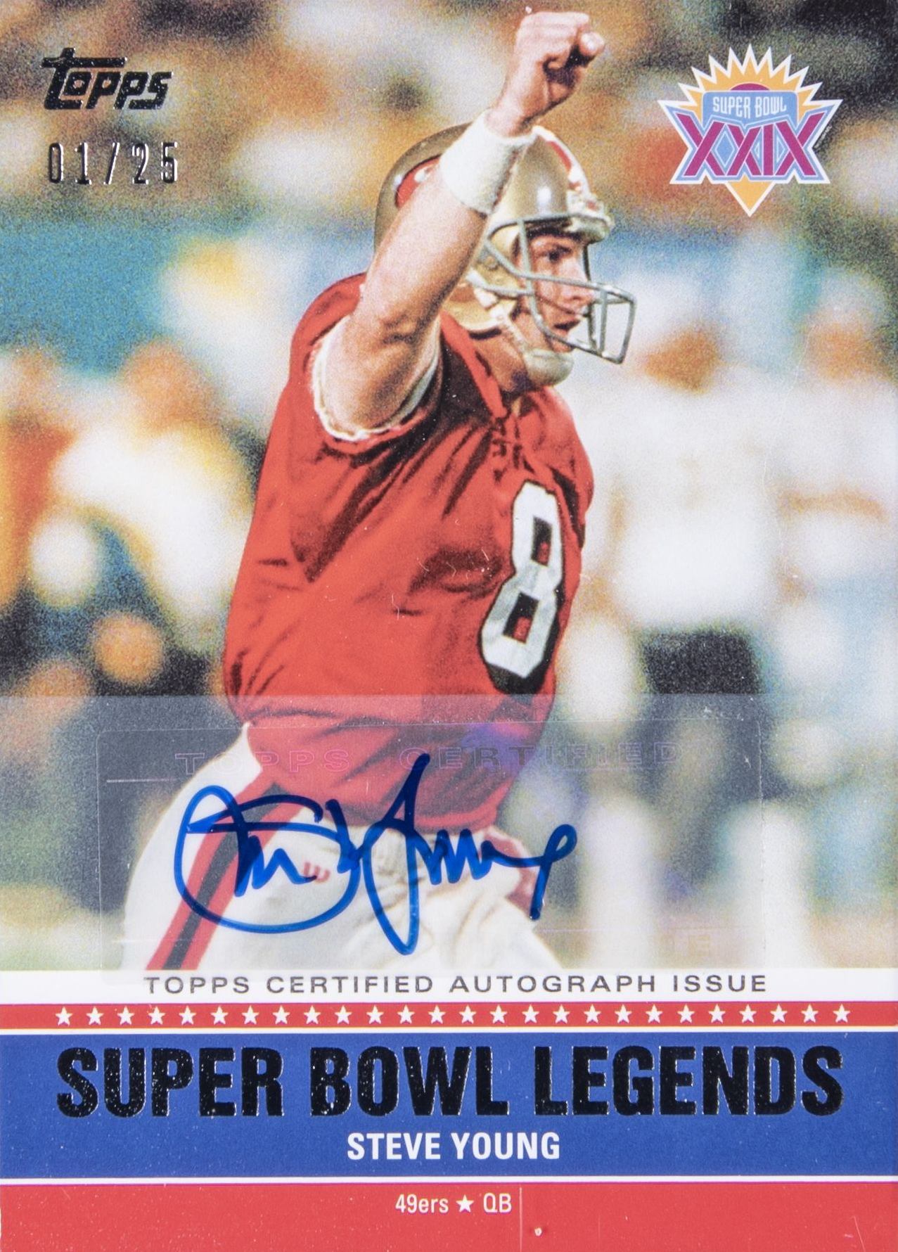2011 Topps Super Bowl Legends Steve Young #XXIX Football Card