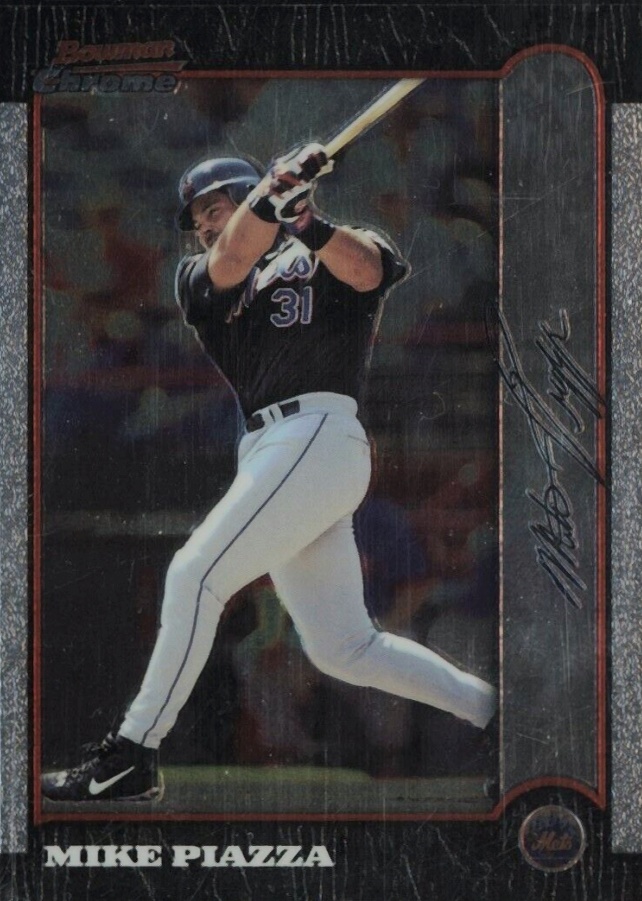 1999 Bowman Chrome Mike Piazza #250 Baseball Card
