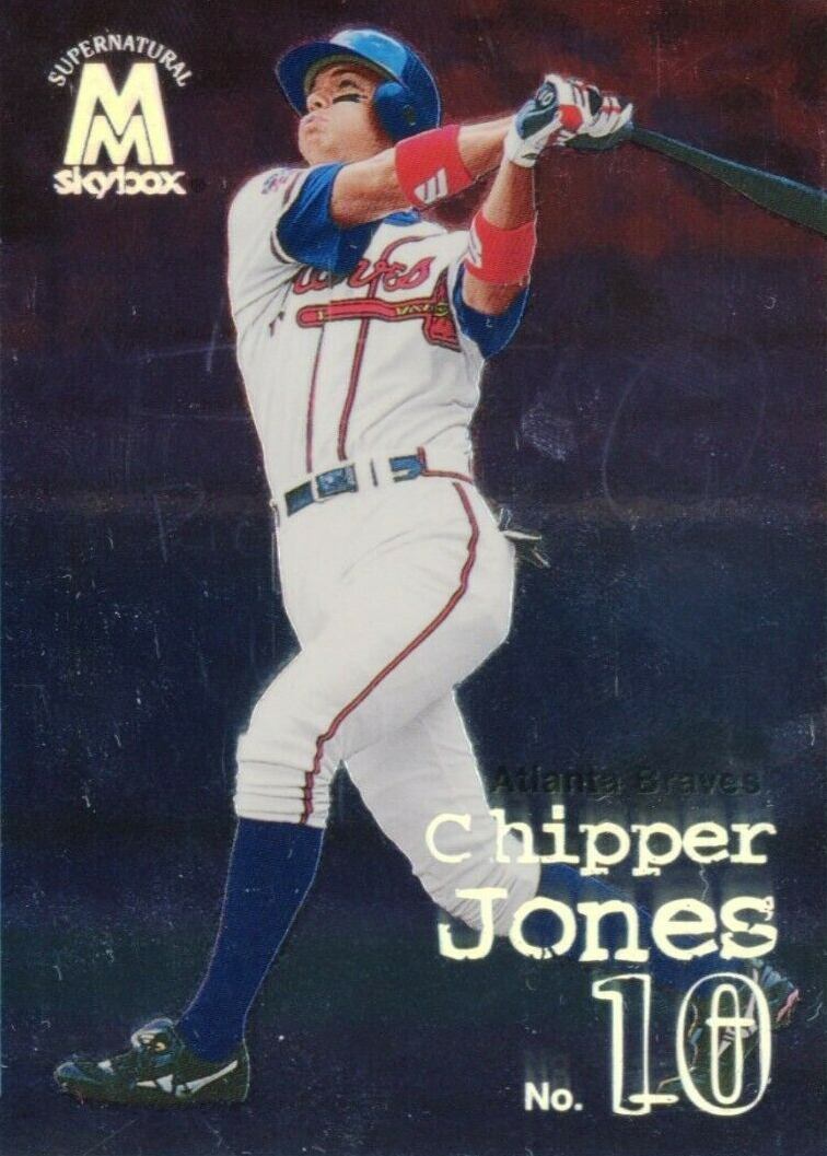 1999 Skybox Molten Metal Chipper Jones SN #143 Baseball Card