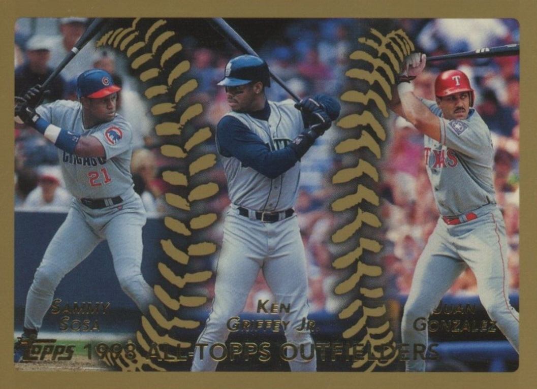 1999 Topps MVP Promotion Sosa/Griffey/Gonzalez AT #454 Baseball Card