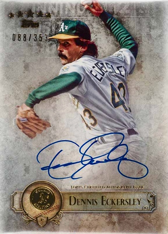 2013 Topps Five Star Baseball Autographs Dennis Eckersley #DE Baseball Card