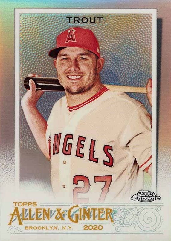 2020 Topps Allen & Ginter Chrome Mike Trout #85 Baseball Card