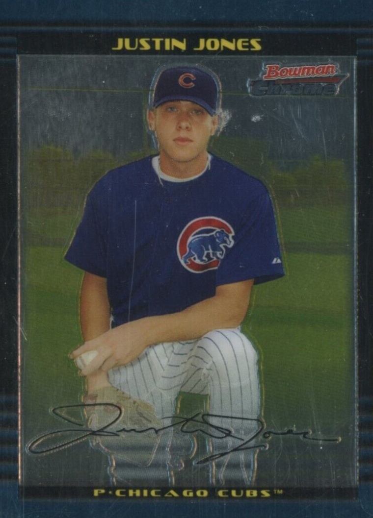 2002 Bowman Chrome Draft Picks Justin Jones #62 Baseball Card