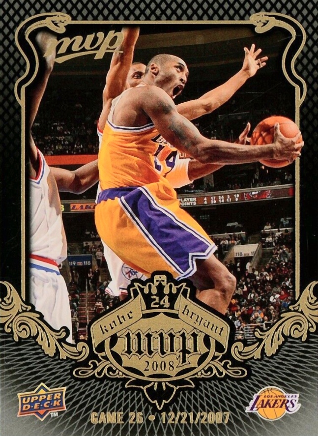 2008 Upper Deck MVP Kobe MVP Kobe Bryant #26 Basketball Card