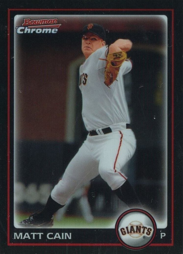 2010 Bowman Chrome Matt Cain #153 Baseball Card
