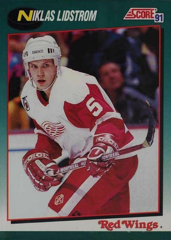 1991 Score Rookie/Traded Nicklas Lidstrom #71T Hockey Card