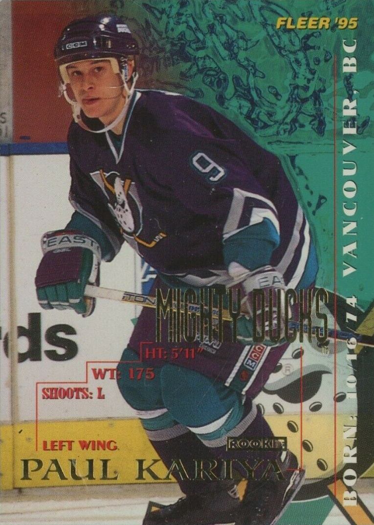 1994 Fleer Paul Kariya #3 Hockey Card