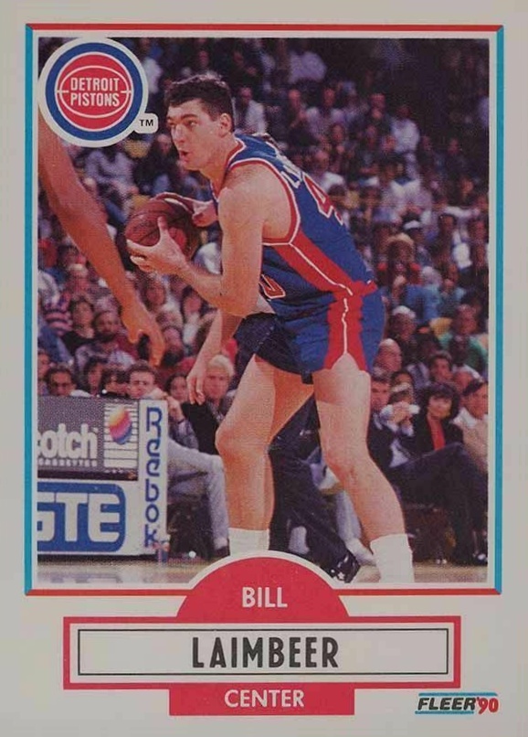 1990 Fleer Bill Laimbeer #58 Basketball Card