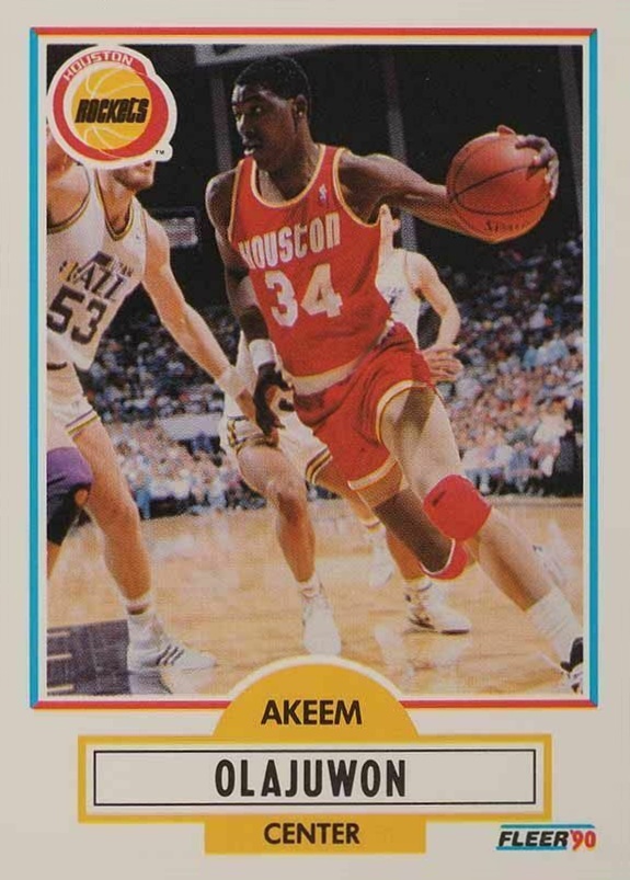 1990 Fleer Hakeem Olajuwon #73 Basketball Card