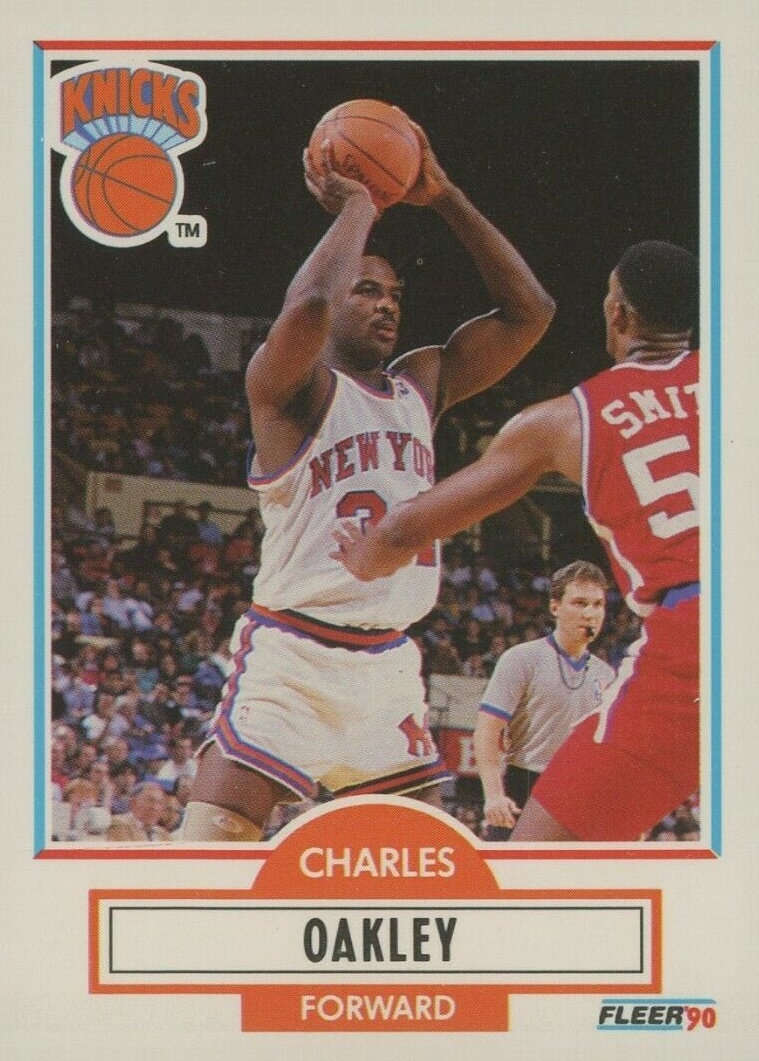 1990 Fleer Charles Oakley #128 Basketball Card
