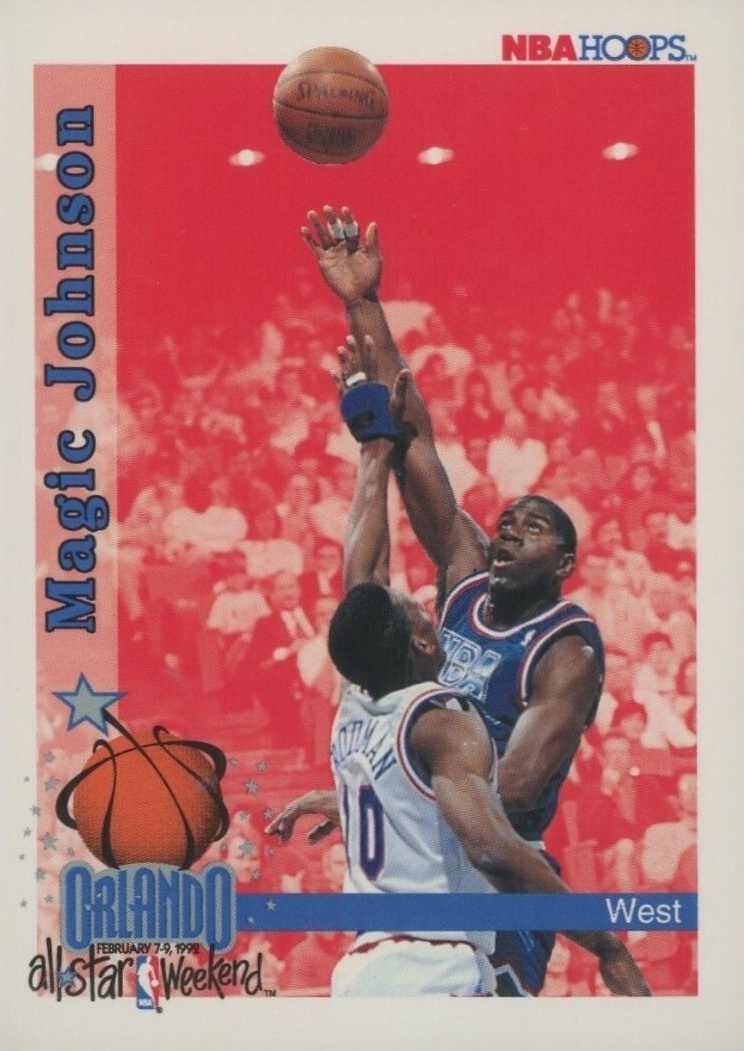 1992 Hoops Magic Johnson #309 Basketball Card