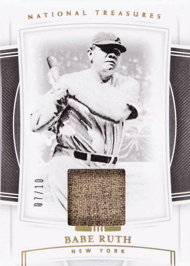 2020 Panini National Treasures Babe Ruth #117 Baseball Card