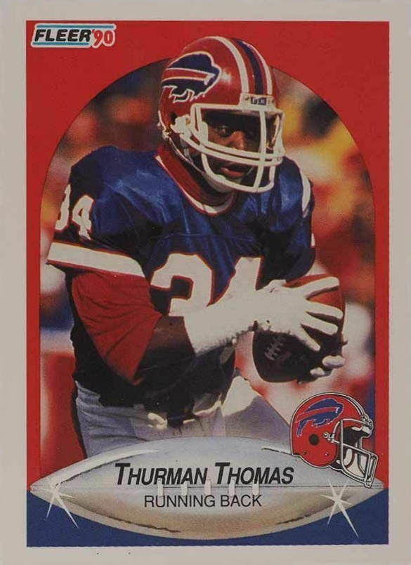 1990 Fleer Thurman Thomas #124 Football Card