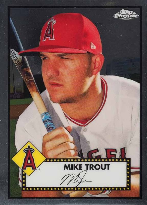 2021 Topps Chrome Platinum Anniversary Mike Trout #156 Baseball Card
