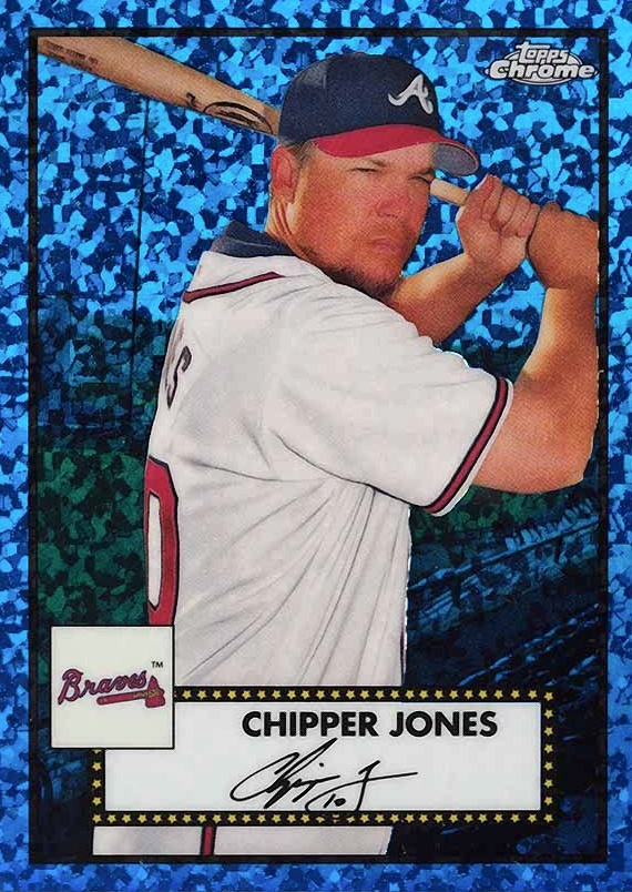 2021 Topps Chrome Platinum Anniversary Chipper Jones #680 Baseball Card