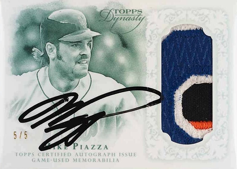 2016 Topps Dynasty Autograph Patches Mike Piazza #APMP6 Baseball Card