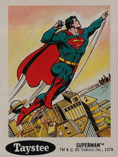 1978 DC Super Heroes Stickers Superman #1 Non-Sports Card
