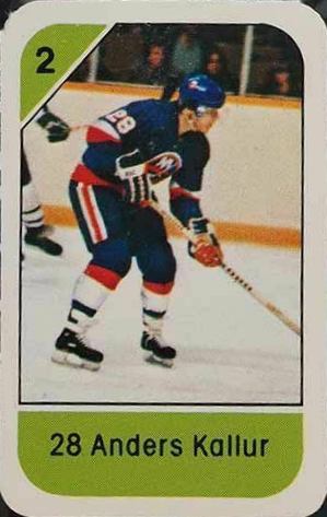 1982 Post Cereal Anders Kallur #28kal Hockey Card