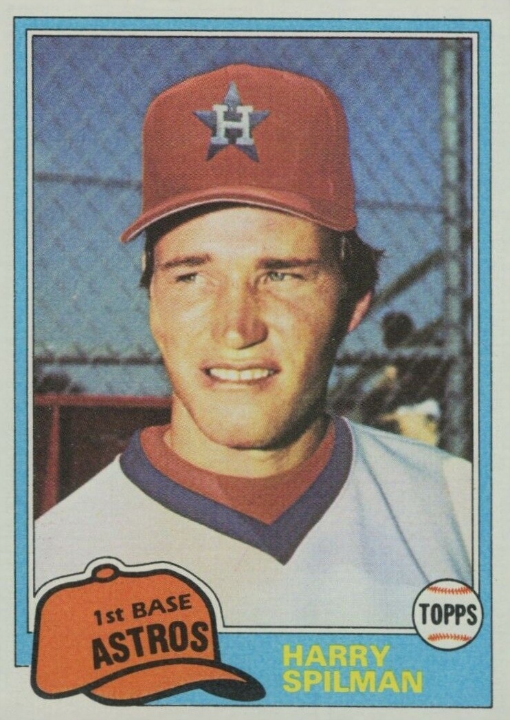 1981 Topps Harry Spilman #833 Baseball Card